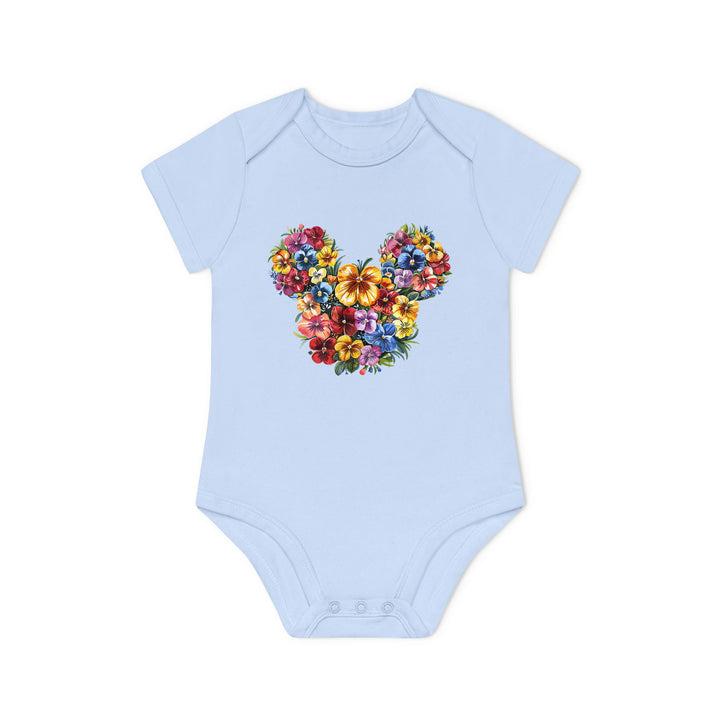 Floral Minnie Baby Bodysuit Premium Organic Cotton-FaceeCo
