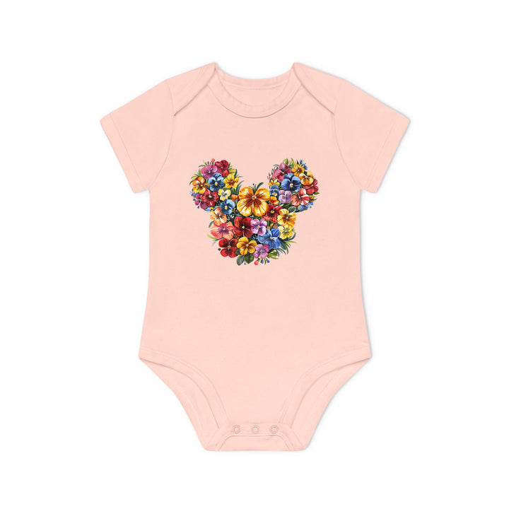 Floral Minnie Baby Bodysuit Premium Organic Cotton-FaceeCo