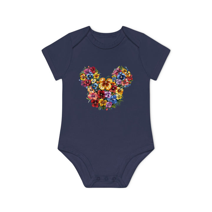 Floral Minnie Baby Bodysuit Premium Organic Cotton-FaceeCo