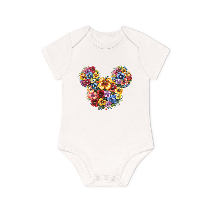 Floral Minnie Baby Bodysuit Premium Organic Cotton-FaceeCo