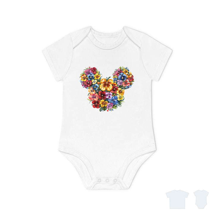 Floral Minnie Baby Bodysuit Premium Organic Cotton-FaceeCo