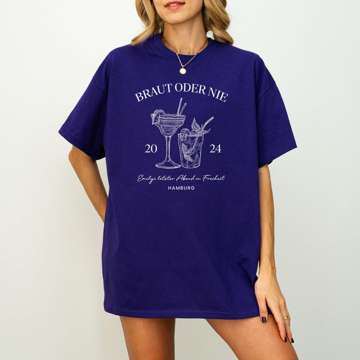 Personalisierte Braut-Shirt für Junggesellinnenabschied-FaceeCo