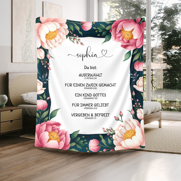 Personalisierte Decke mit Bibelvers – Christliches Geschenk für jeden Anlass-FaceeCo