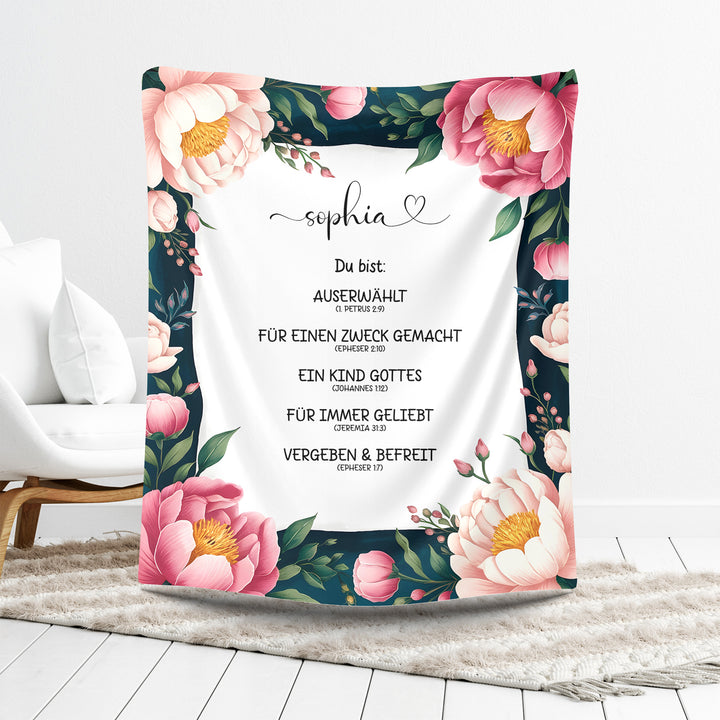 Personalisierte Decke mit Bibelvers – Christliches Geschenk für jeden Anlass-FaceeCo