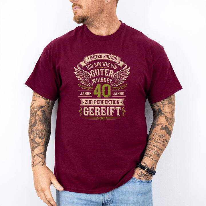 Ich bin wie guter Whiskey 40. Geburtstag T-Shirt-FaceeCo