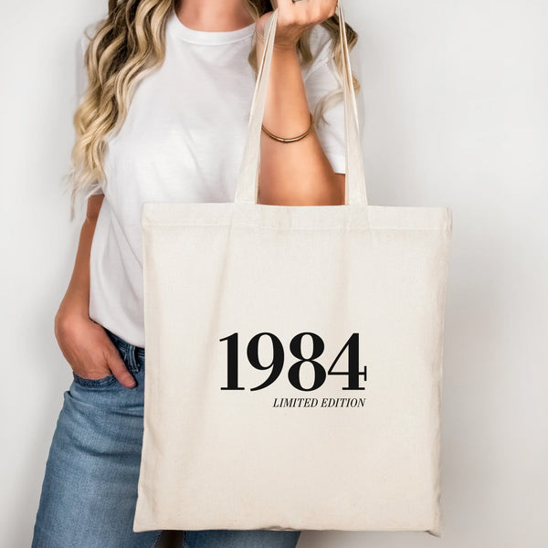 Personalisierte Geburtstagsjahr Tragetasche – Individuelle Tote Bag mit Jahr-FaceeCo