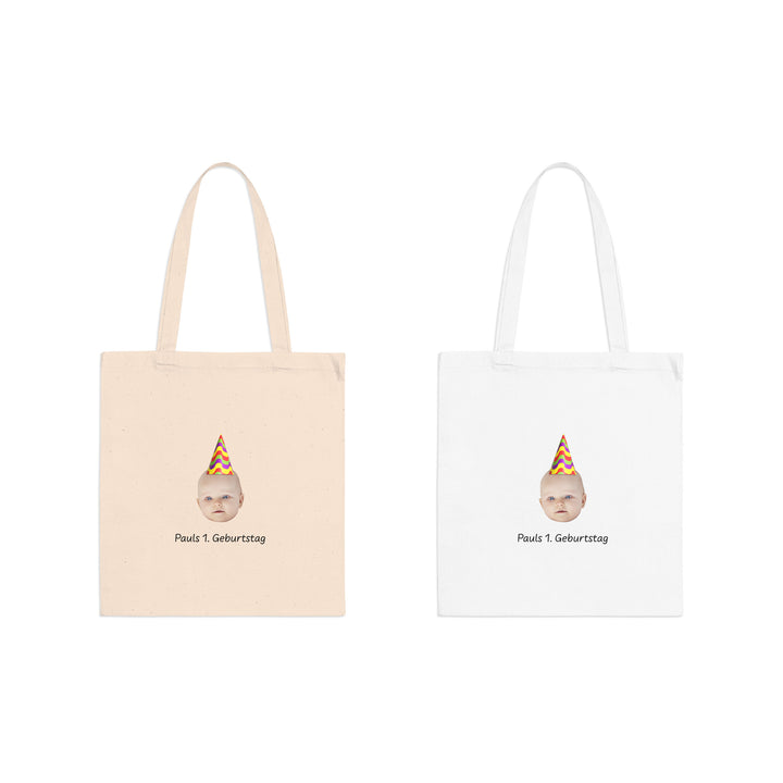 Personalisierte Geburtstags-Tragetasche mit Gesicht – Individuelle Tote Bag als Geschenk-FaceeCo