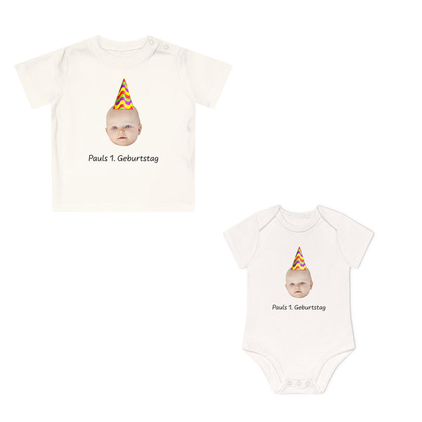 Personalised Birthday Baby Bodysuit  Premium Organic Cotton-FaceeCo