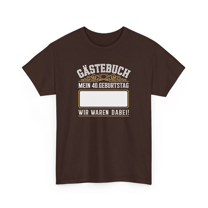 T-Shirt Gästebuch 40. Geburtstag-FaceeCo