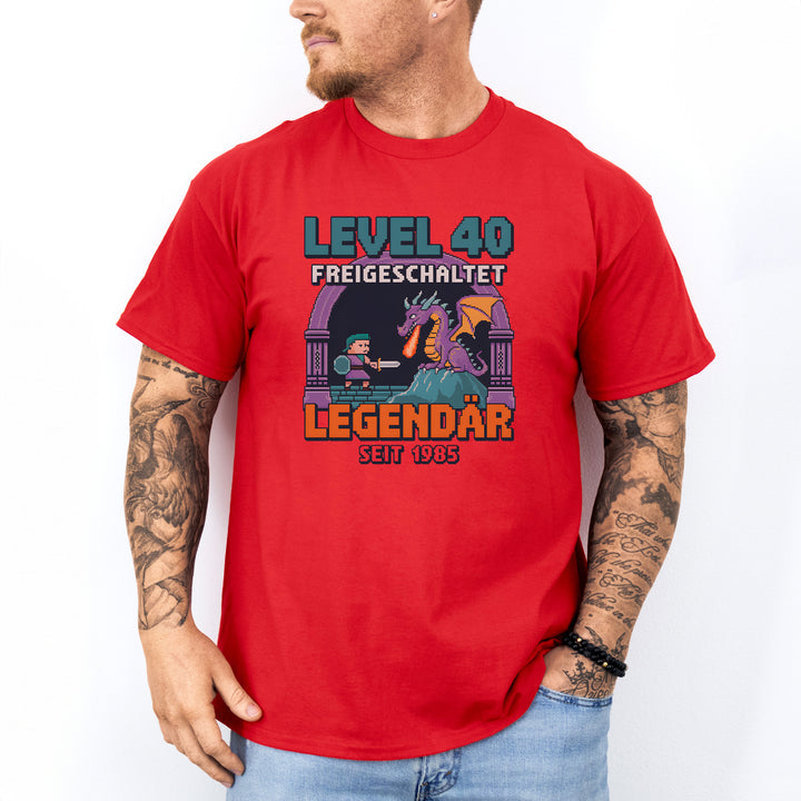 Level 40 Freigeschaltet T-Shirt Legendär Seit 1985-FaceeCo