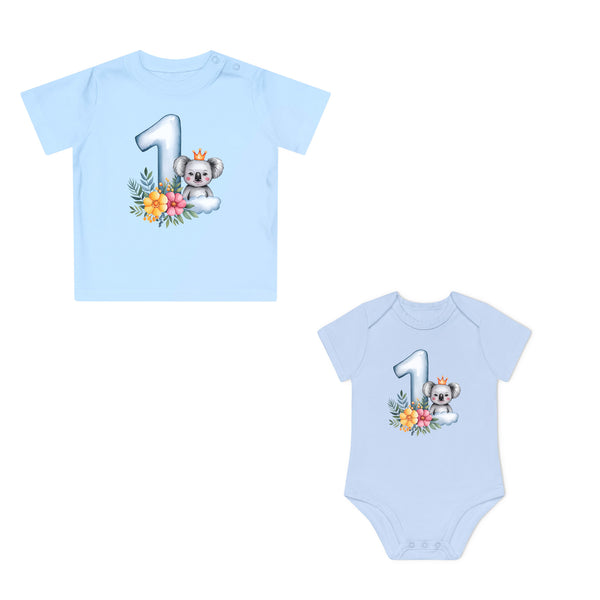 1 year Baby Shirt with koala Premium Organic Cotton-FaceeCo