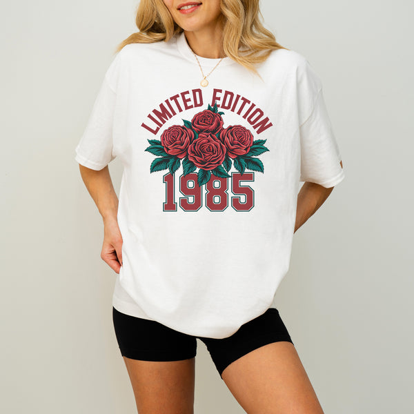 Damen Limited Edition 1985 Geburtstag T-Shirt-FaceeCo