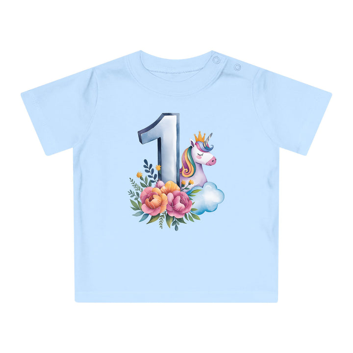 1 year Baby Bodysuit with unicorn Premium Organic Cotton-FaceeCo