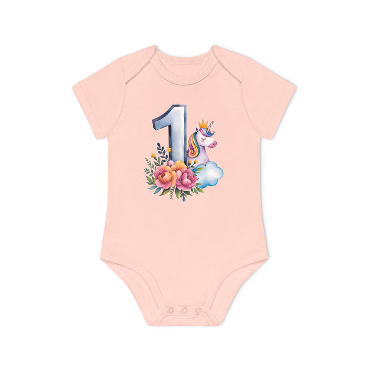 1 year Baby Bodysuit with unicorn Premium Organic Cotton-FaceeCo