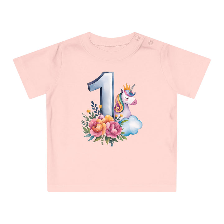 1 year Baby Bodysuit with unicorn Premium Organic Cotton-FaceeCo