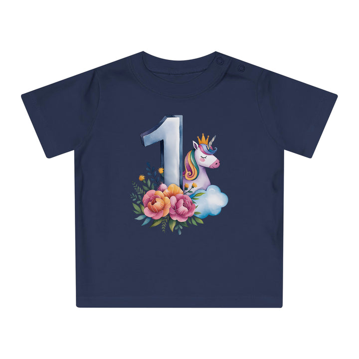 1 year Baby Bodysuit with unicorn Premium Organic Cotton-FaceeCo