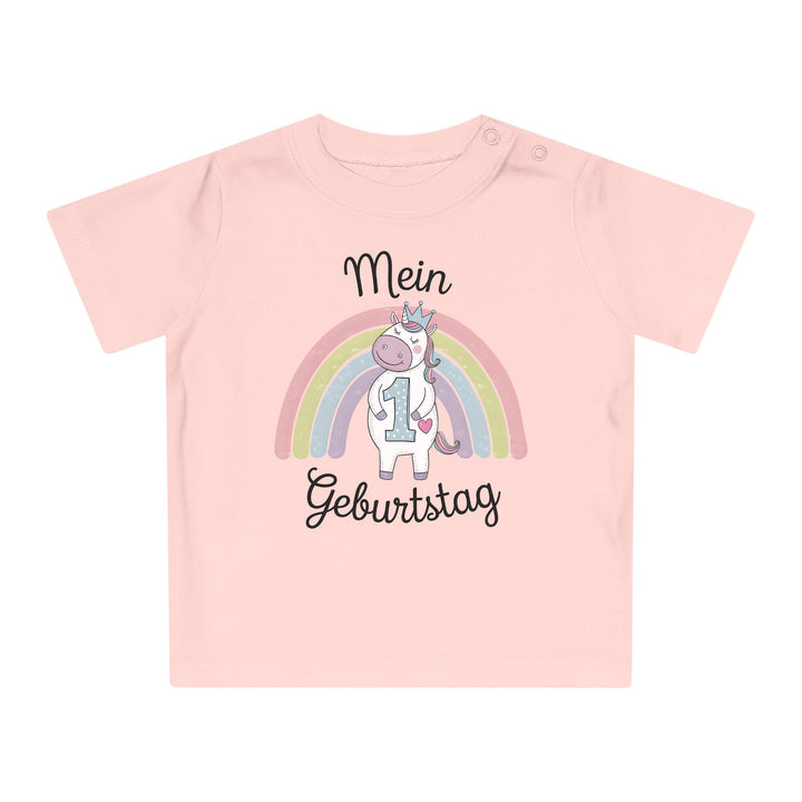 Einhorn Baby Body oder Shirt zum 1. Geburtstag – 100 % Bio-Baumwolle-FaceeCo