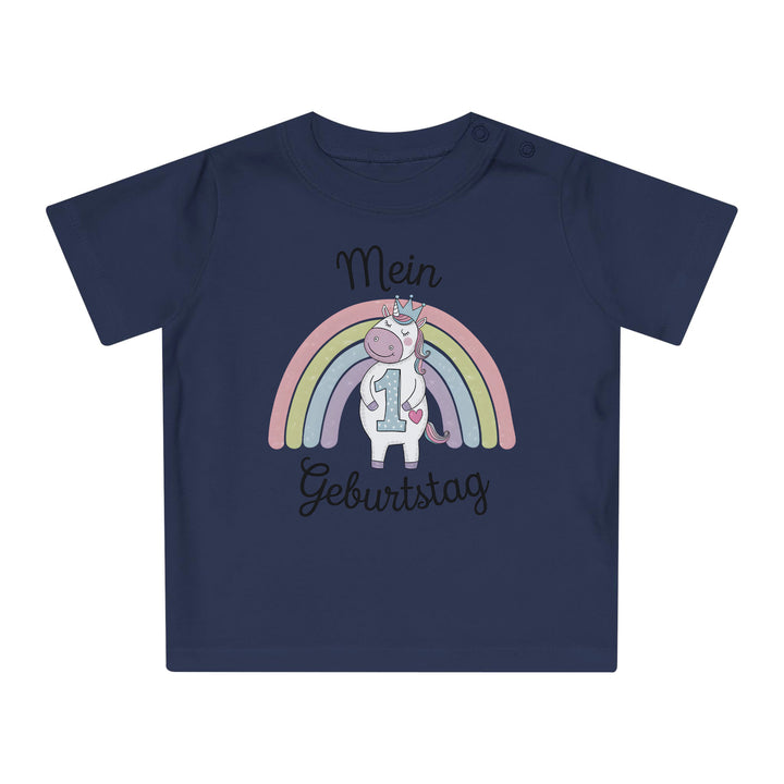 Einhorn Baby Body oder Shirt zum 1. Geburtstag – 100 % Bio-Baumwolle-FaceeCo