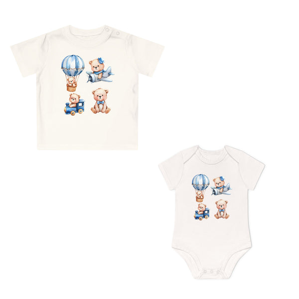 Teddy Bär Baby Body oder Shirt aus Bio-Baumwolle – Süßes Babygeschenk-FaceeCo