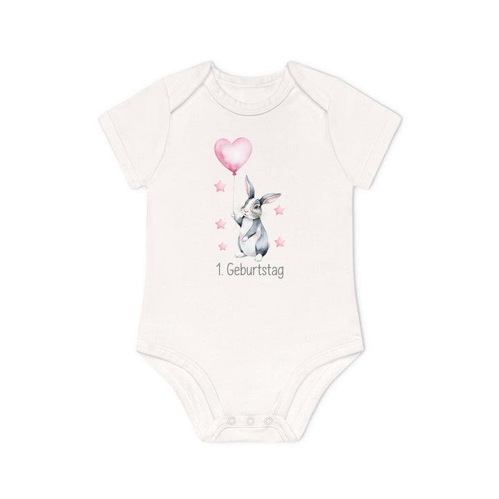 Süßer 1. Geburtstag Baby Body oder T-Shirt mit Hase aus Bio-Baumwolle – Premiumqualität-FaceeCo