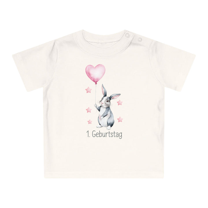 Süßer 1. Geburtstag Baby Body oder T-Shirt mit Hase aus Bio-Baumwolle – Premiumqualität-FaceeCo