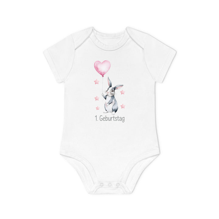 Süßer 1. Geburtstag Baby Body oder T-Shirt mit Hase aus Bio-Baumwolle – Premiumqualität-FaceeCo