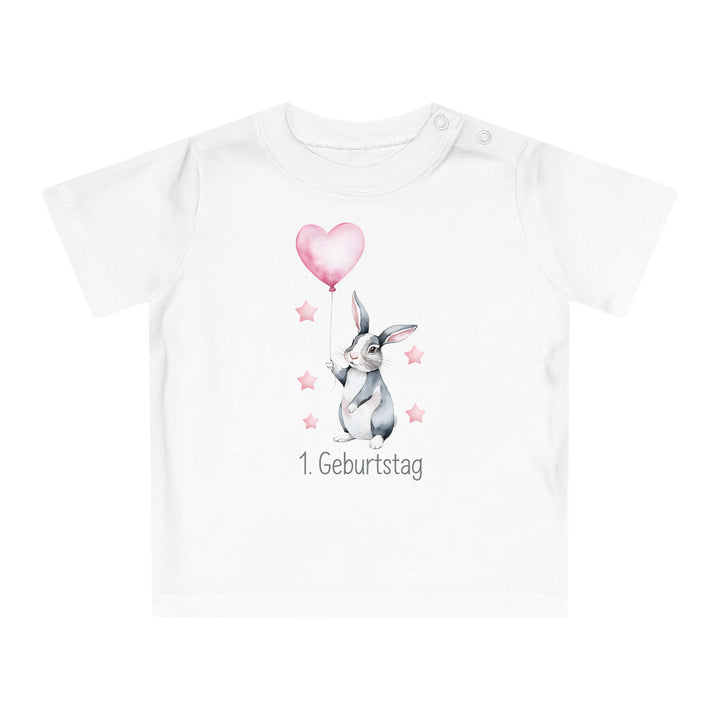 Süßer 1. Geburtstag Baby Body oder T-Shirt mit Hase aus Bio-Baumwolle – Premiumqualität-FaceeCo