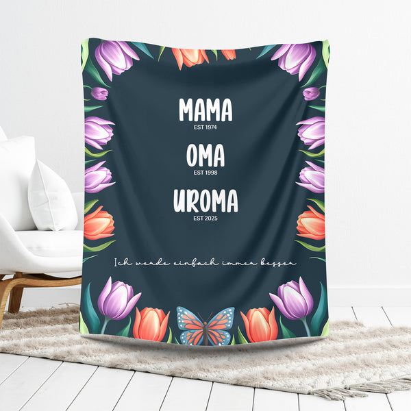 Personalisierte Decke für Oma – Ein Geschenk mit Herz-FaceeCo