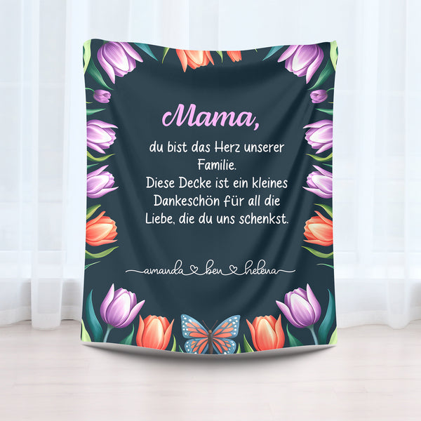 Personalisierte Mama Decke-FaceeCo