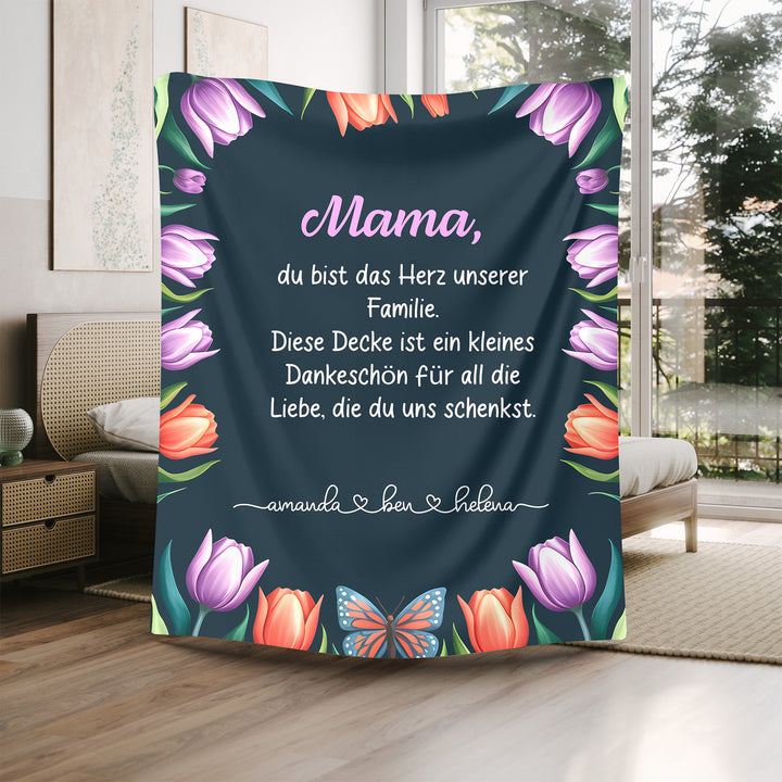 Personalisierte Mama Decke-FaceeCo