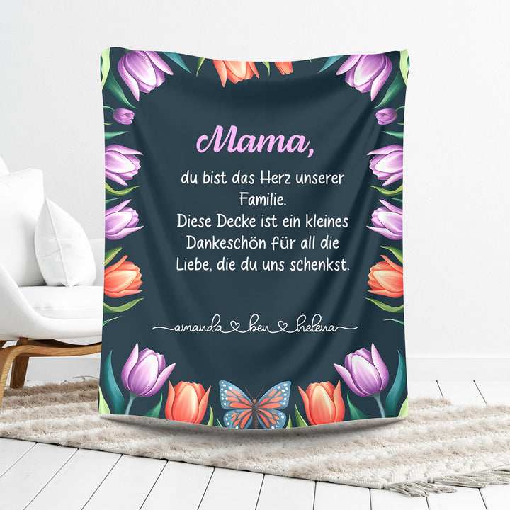 Personalisierte Mama Decke-FaceeCo