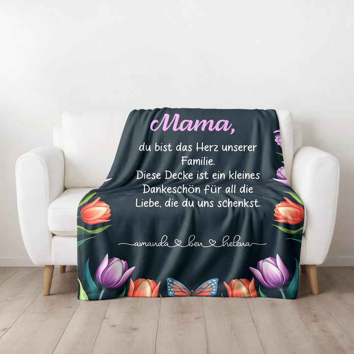 Personalisierte Mama Decke-FaceeCo