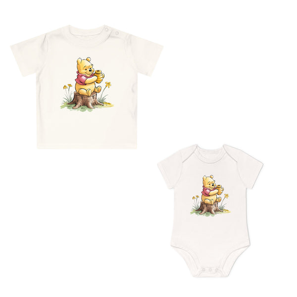 Süßes Winnie Puuh Baby Body oder T-Shirt – Premium Bio-Baumwolle-FaceeCo