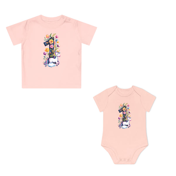 Geburtstag Baby Body oder Baby T-Shirt mit Einhorn – Premium Bio-Baumwolle-FaceeCo