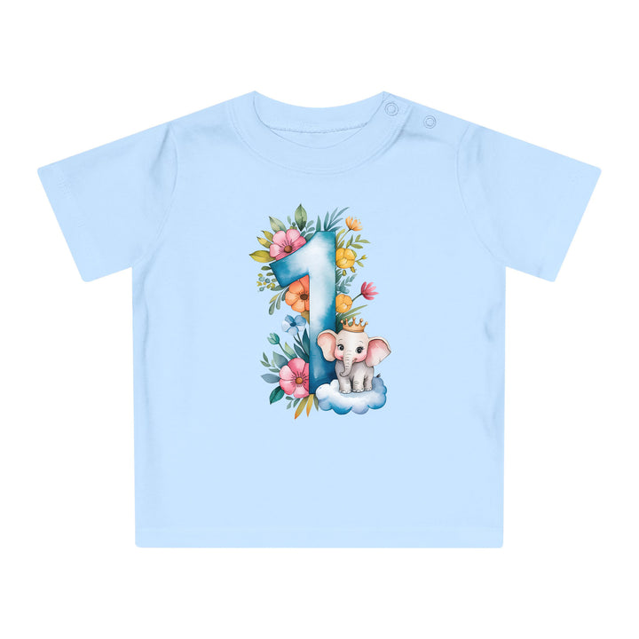 1. Geburtstag Baby Body oder Shirt mit Elefant – Bio-Baumwolle-FaceeCo
