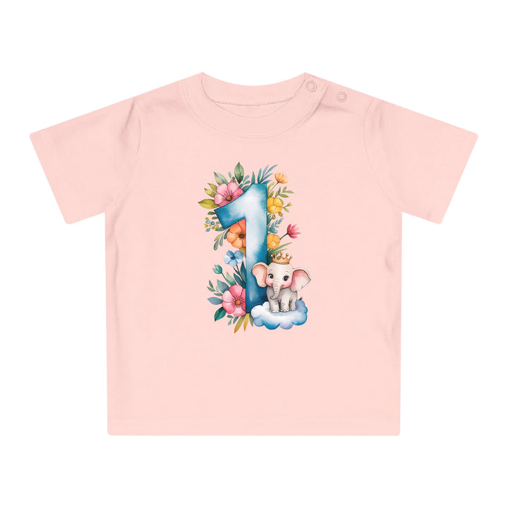 1. Geburtstag Baby Body oder Shirt mit Elefant – Bio-Baumwolle-FaceeCo