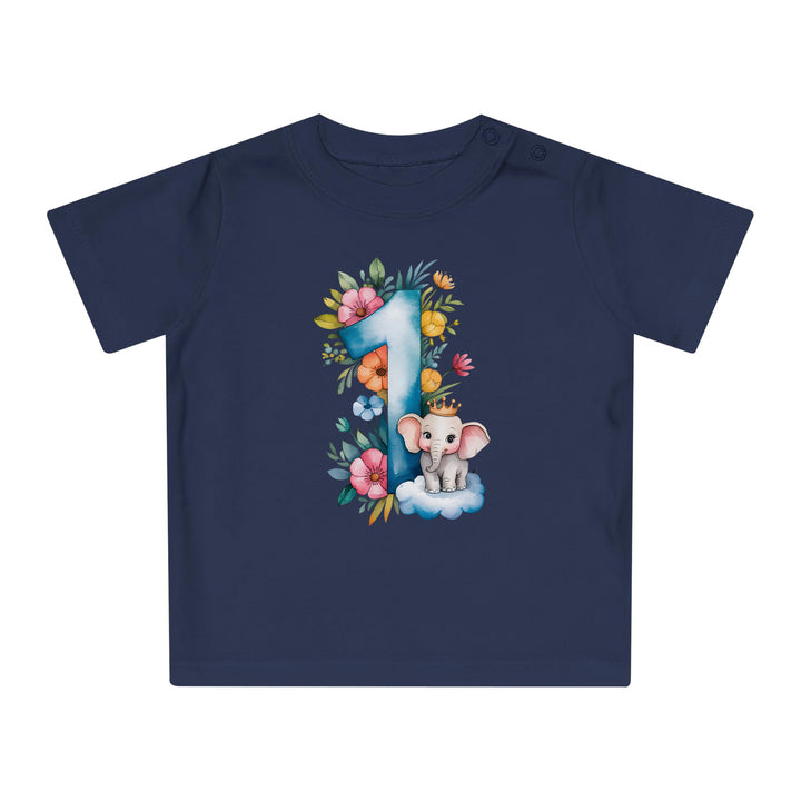1. Geburtstag Baby Body oder Shirt mit Elefant – Bio-Baumwolle-FaceeCo
