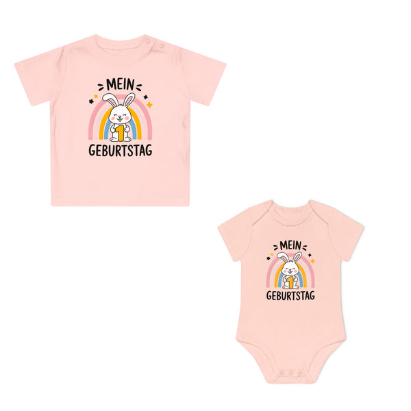 Mein erster Geburtstag – Baby Body oder T-Shirt aus Bio-Baumwolle-FaceeCo