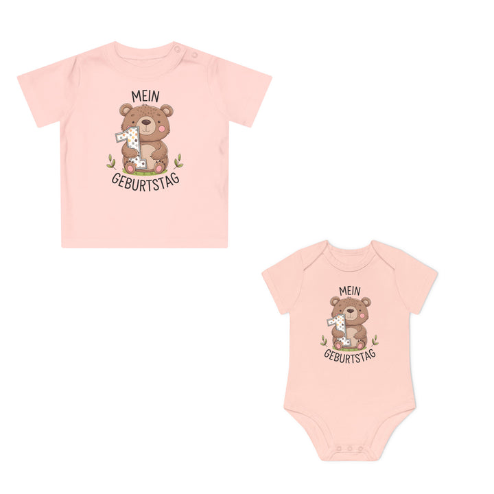 1. Geburtstag Bären Baby Body oder Shirt – Premium Bio-Baumwolle-FaceeCo
