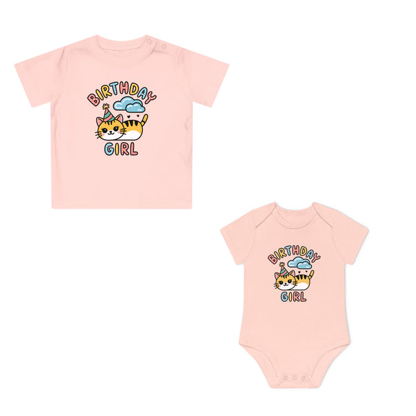 Geburtstags Mädchen Baby Shirt oder Body – Premium Bio-Baumwolle-FaceeCo