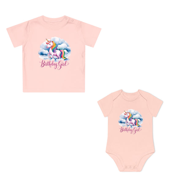 Einhorn Geburtstags Baby Shirt oder Body – Bio Baumwolle Premium Qualität-FaceeCo