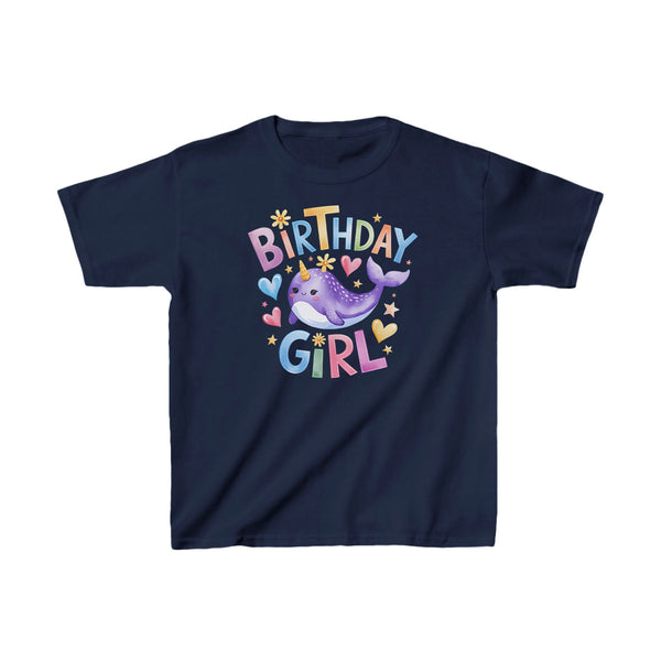 Geburtstagsshirt für Mädchen mit Narwal – Süßes Geschenk zum Geburtstag-FaceeCo