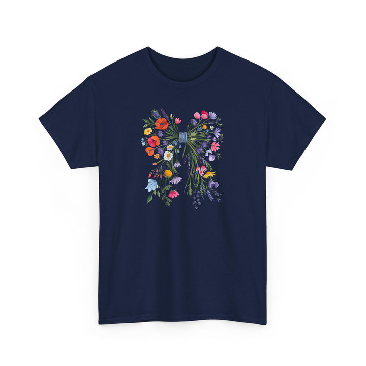 Wildblumen-Schleifen Shirt im Coquette-Stil – Verspielt & romantisch-FaceeCo