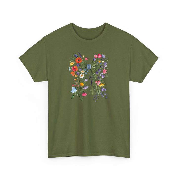 Wildblumen-Schleifen Shirt im Coquette-Stil – Verspielt & romantisch-FaceeCo