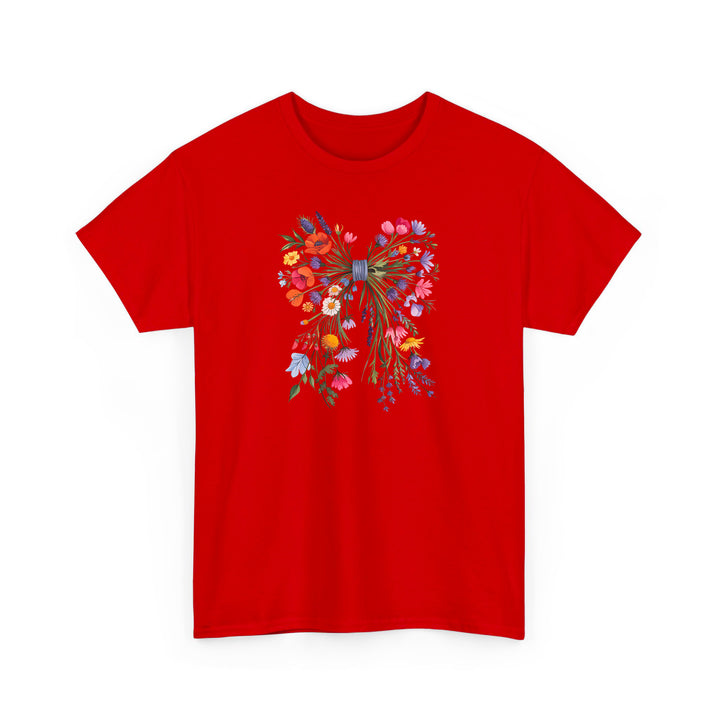 Wildblumen-Schleifen Shirt im Coquette-Stil – Verspielt & romantisch-FaceeCo