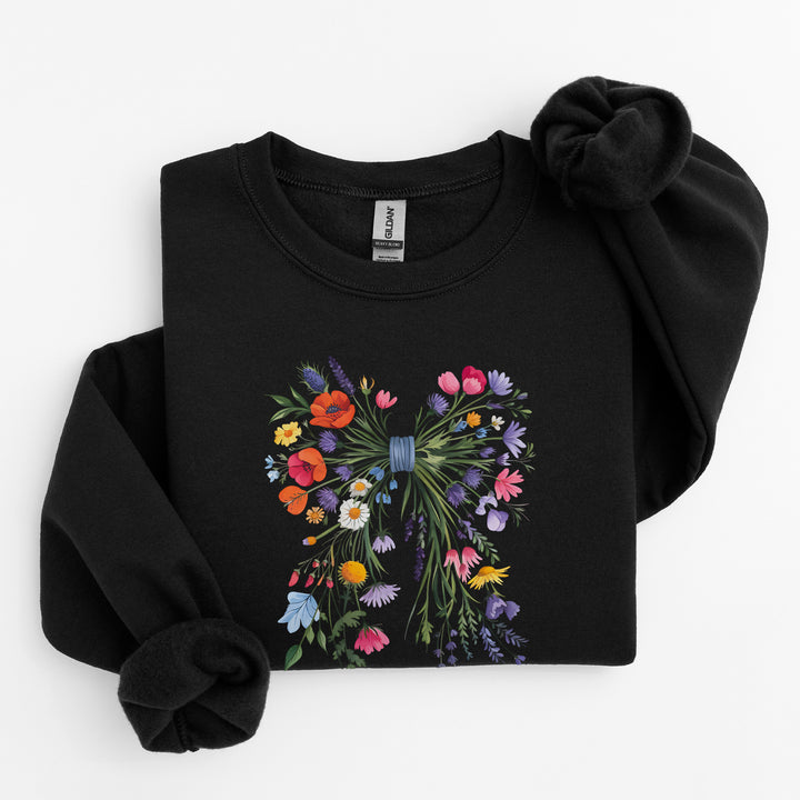 Niedlicher & gemütlicher Pullover mit Schleife aus Wildblumen – Perfekt für den romantischen Look!-FaceeCo