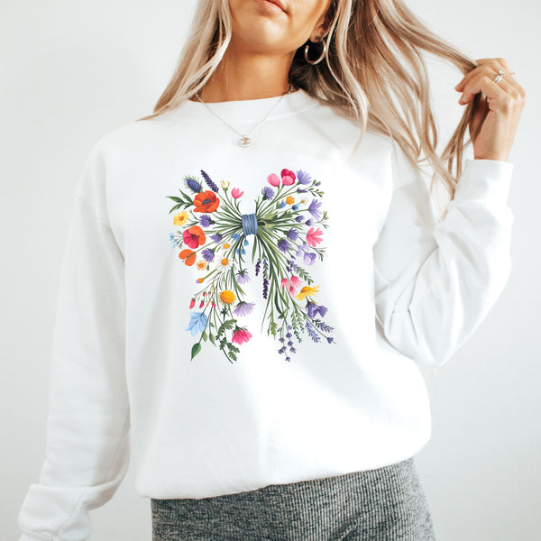 Niedlicher & gemütlicher Pullover mit Schleife aus Wildblumen – Perfekt für den romantischen Look!-FaceeCo