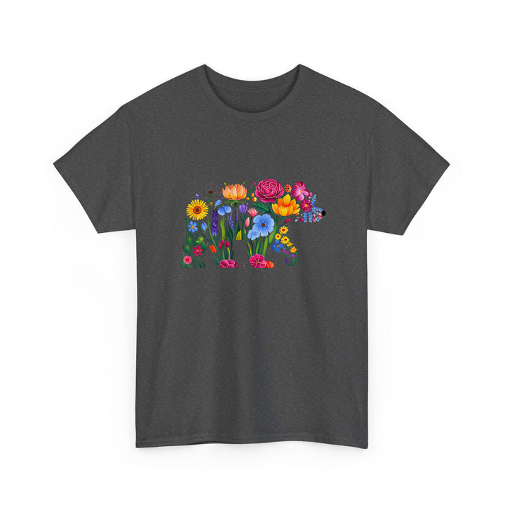 Bären Silhouette Shirt aus Wildblumen – Natur & Tierliebe vereint-FaceeCo