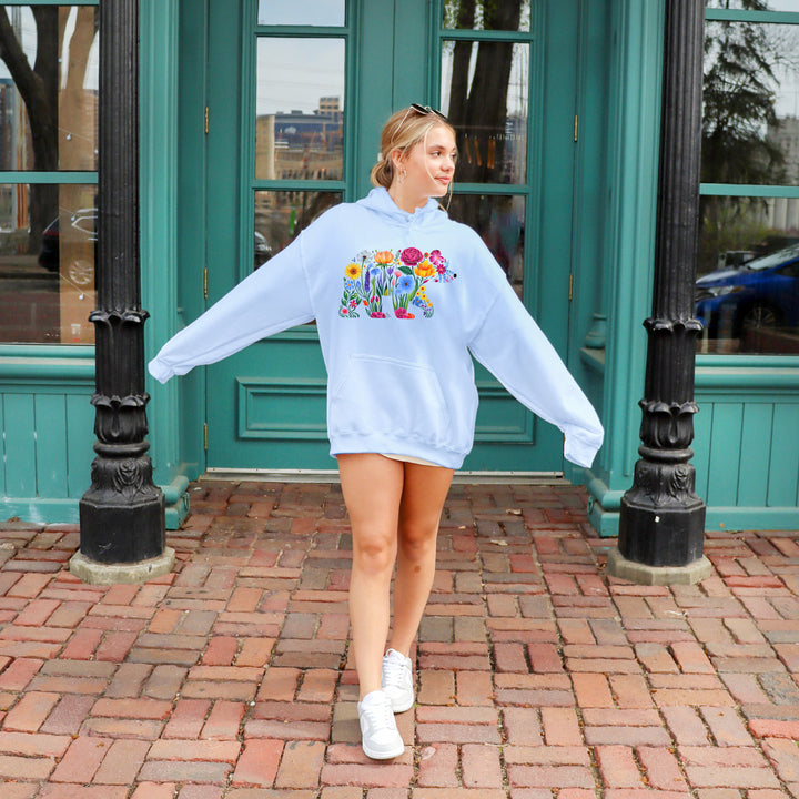 Wildblumen-Bär Hoodie – Naturverbunden & stilvoll-FaceeCo