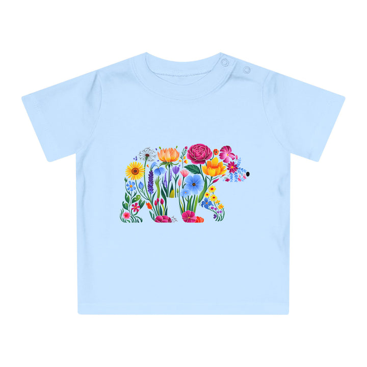 Wildblumen-Bär Baby Body oder Baby T-Shirt – Premium Bio-Baumwolle-FaceeCo